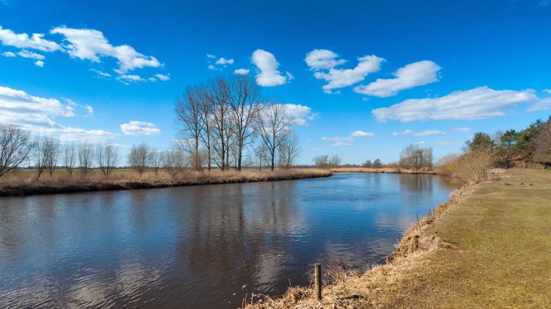 blue, summer, cloud - Sky, beauty in nature, landscape, scenics, rural Scene, scenics - nature, tranquil scene, Lower Saxony, green, outdoors, day, lake