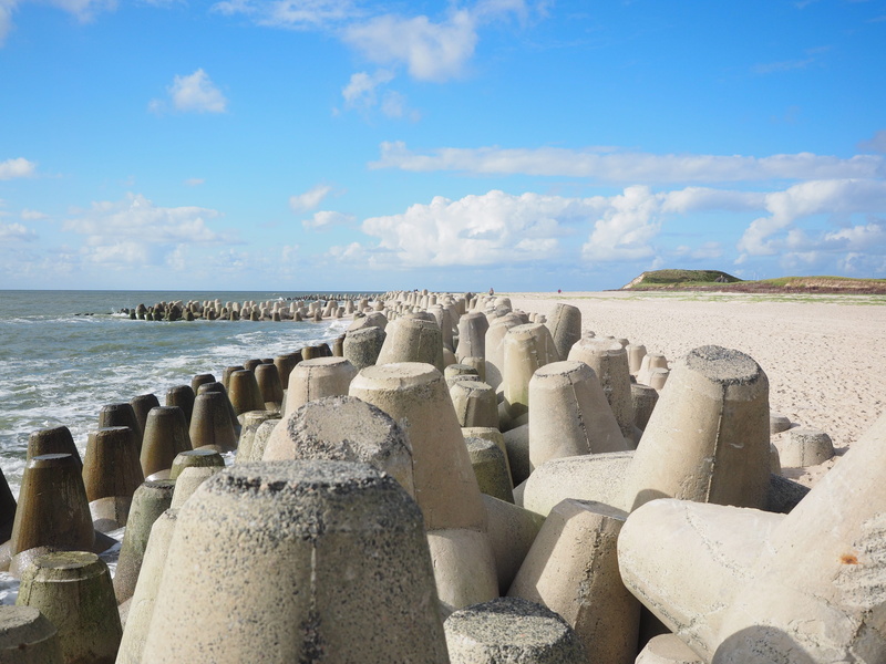 solid, land, breakwater, tranquility, water, erosion protection, concrete, tranquil scene, hard, tetrapods, creativity, outdoors, sea, sky, west coast