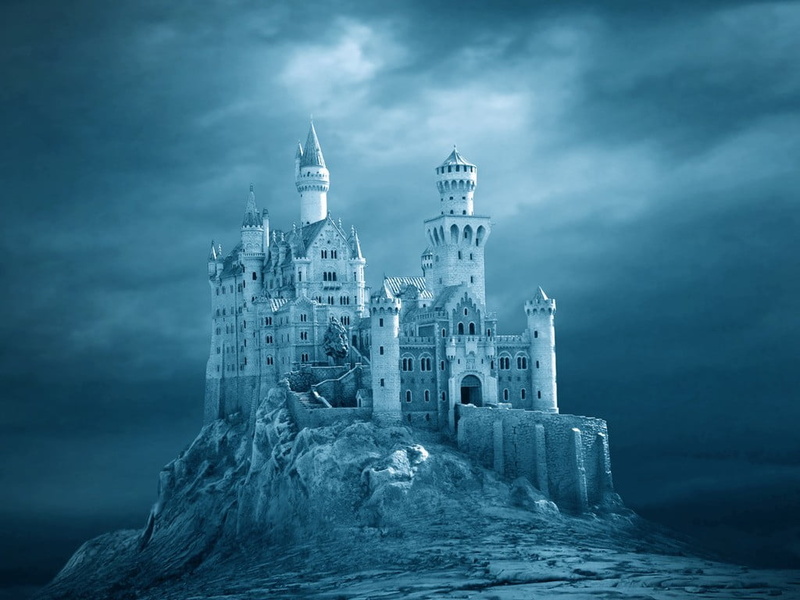 outdoors, building exterior, the past, sky, cloud - sky, dusk, storm, overcast, tower, history, illustration, architecture, travel, cold temperature, 480P