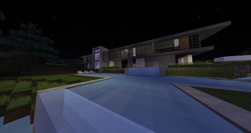 1080P, night, swimming pool, nature, no people, water, built structure, mansions, city, architecture, outdoors, reflection, house, building, residential district