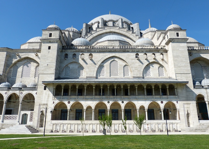 outdoors, religion, building, architecture, mosque, islam, historically, nature, courtyard, facade, prayer, clear sky, built structure, belief, istanbul
