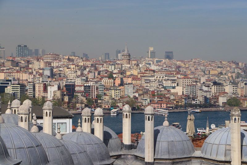 roof, islam, cityscape, 5K, tourism, settlement, water, religion, turkey, minaret, istanbul, city, sky, high angle view, süleymaniye, office building exterior