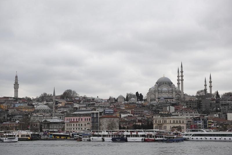 the minarets, islam, building exterior, mosques, 4K, galata, built structure, river, spirituality, turkey, süleymaniye, background, building, cami, cloud - sky