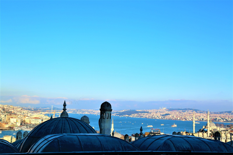 bridge, turkey, blue, sea, the minarets, mosque, religion, place of worship, no people, marine, sky, copy space, architecture, city, travel destinations