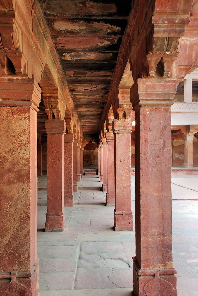 history, ancient civilization, India, empty, architecture, indoors, mughal, monument, Palace, diminishing perspective, architecture And Buildings, in a row