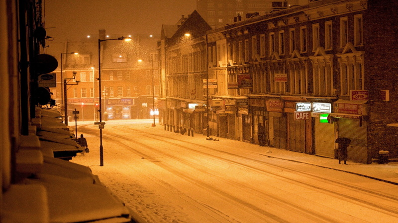 night, direction, buildings, city, architectural, architecture, winter, sign, photo, no people, rail transportation, snow, street, snowing, illuminated