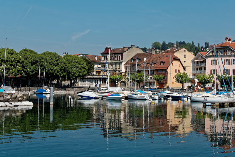 vaud, sea, lake, geneva, harbor, lake geneva, summer, sailboat, lutry, house, building exterior, nautical Vessel, ouchy, mirroring, reflection, water, lausanne