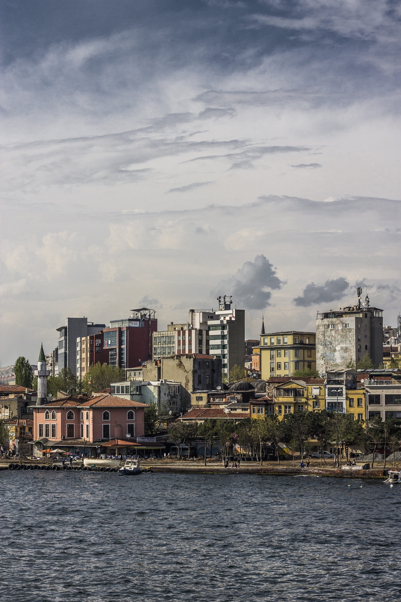 building, no people, clouds, cityscape, architecture, residential district, coastal, blue, galata, sky, nature, boats, sea, outdoors, waterfront, built structure