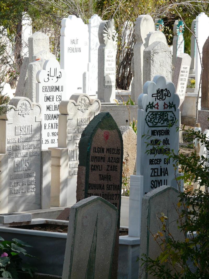 cemetery, non-western script, outdoors, 2K, architecture, day, spirituality, konya, grave, no people, script, built structure, tombstone, turkey, text