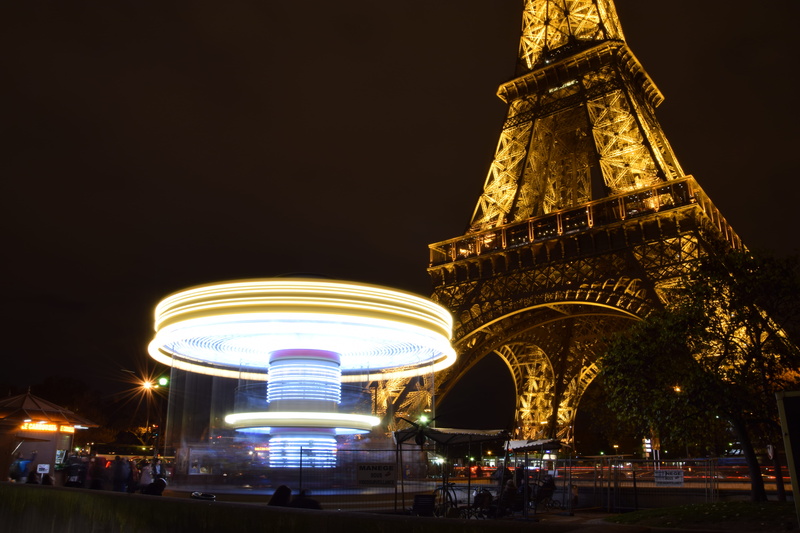 blurred motion, longexposure, building, tree, lights, building exterior, incidental people, travel, france, built structure, eiffeltower, light, sky, nature