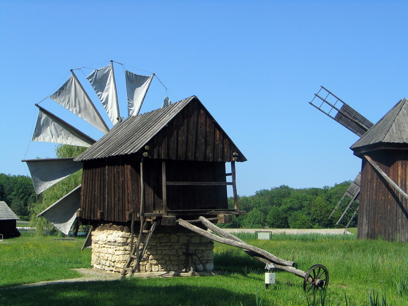 friendly, flourmill, force, clear sky, windmill, propeller, building, windturbine, agriculture, ecology, turbines, water, breeze, power, house, mill, ground