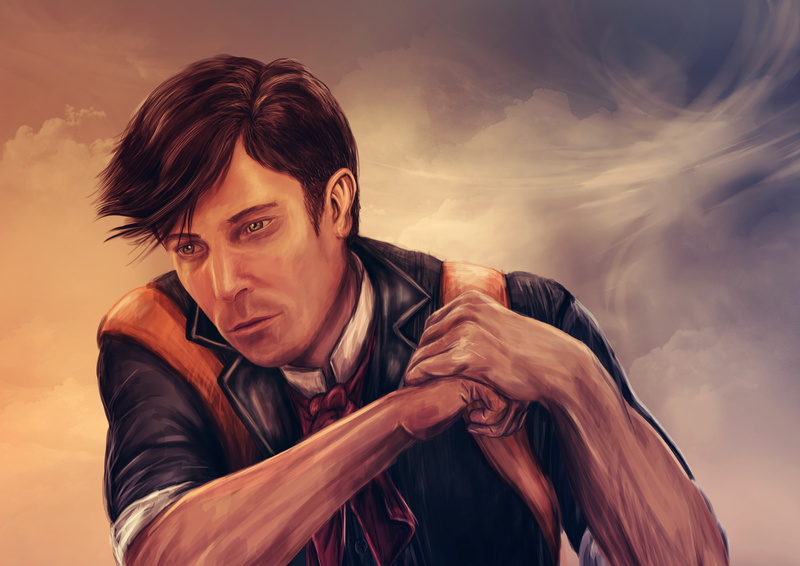 male, BioShock Infinite, Troy Baker, art, 4K, Booker DeWitt