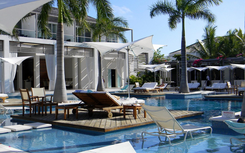 1920x1200, swimming, tree, chair, perfect, house, pool, set, photography, 1080P, resort