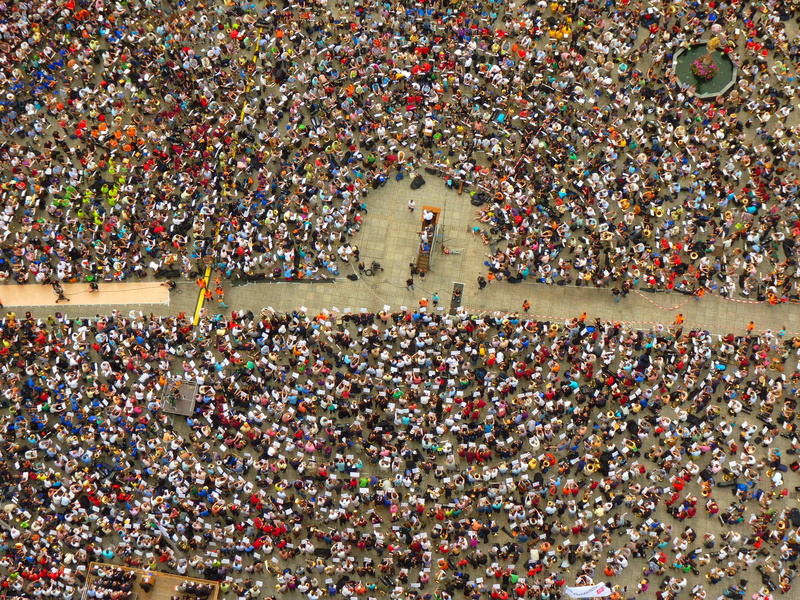 day, group, outdoors, people, sport, 4K, many, cathedral square, high angle view, casserole, mixed age range, lifestyles, ulm, crowd, collection, protest