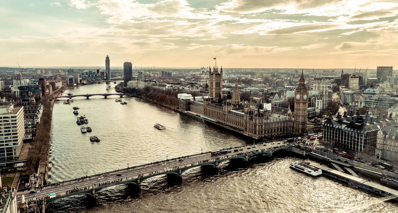1080P, above, London, view