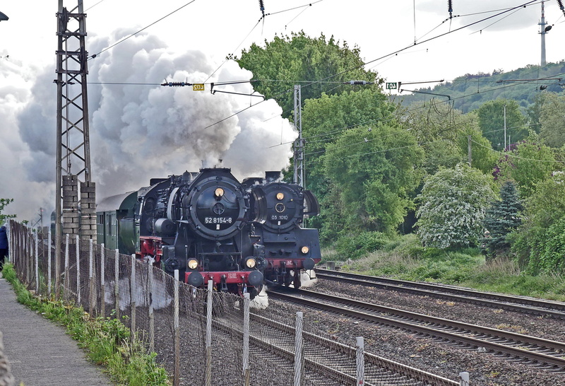 outdoors, br 03-10, smoke - physical structure, the steam spectacle in 2018, railway line, the moselle valley, railway, br 52, track, goods train locomotive
