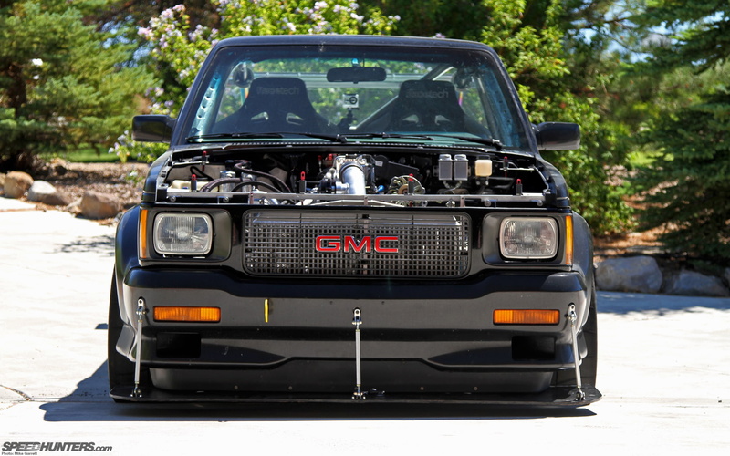 1080P, hd, cars, gmc, black, engine, truck, syclone, car
