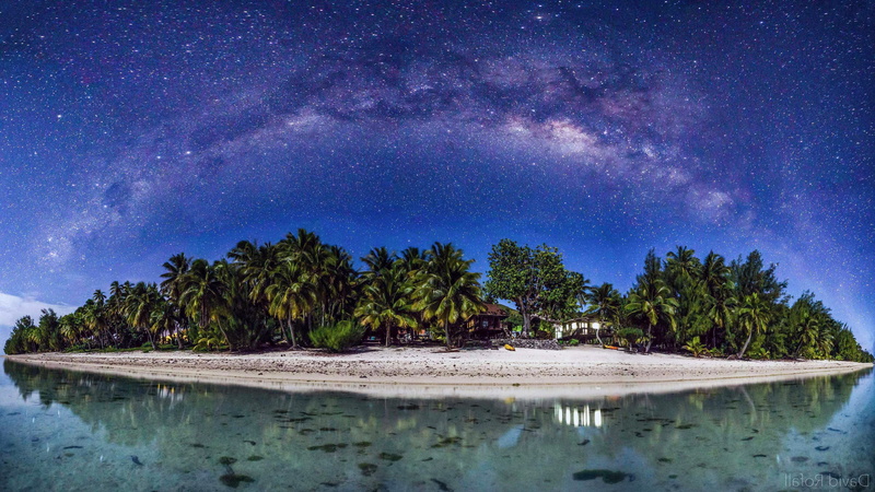 Aitutaki, David Rofall, sky, beauty in nature, space and astronomy, tranquil scene, tranquility, galaxy, star - space, night, tropical climate, scenics - nature