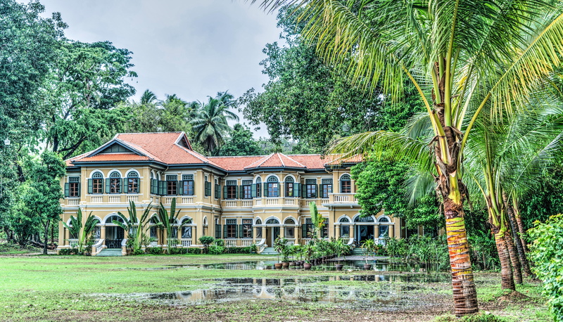 Architecture, beautiful landscape, coconut palm tree, outdoors, landscape, outdoor, palm trees, summer, house, home ownership, island, Thailand, building