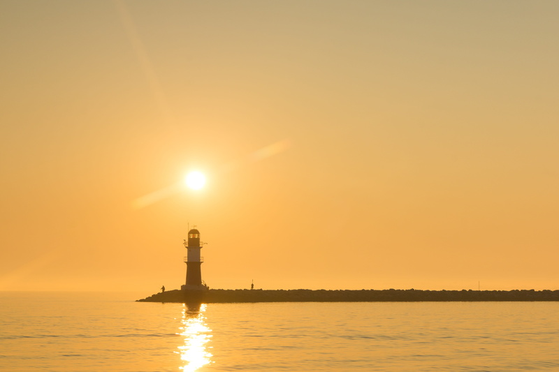 no people, coast, sea, warnemünde, northern germany, vacations, nature, places of interest, 5K, sky, outdoors, lighthouse, beacon, tower, building exterior