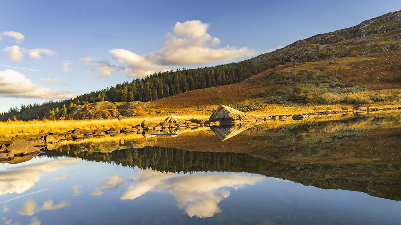 snowdonia, snowdon, natural, scenic, landscape, idyllic, no people, tranquil scene, tree, water, 4K, nature, beauty in nature, sky, non-urban scene, reflection