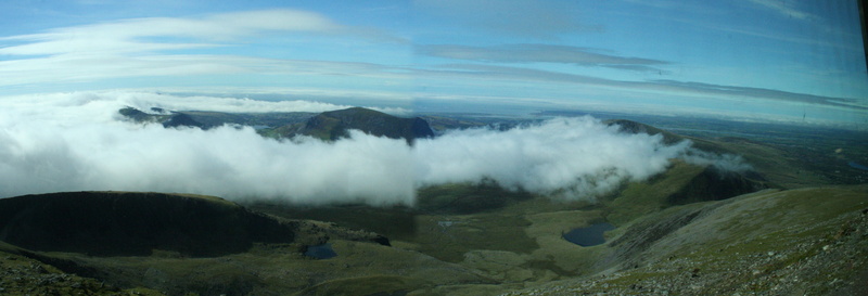 environment, mountain Peak, panorama, mountains, aerial view, mountain range, high angle view, clouds, volcanic crater, snowdon, cloud - sky, nature, scenics