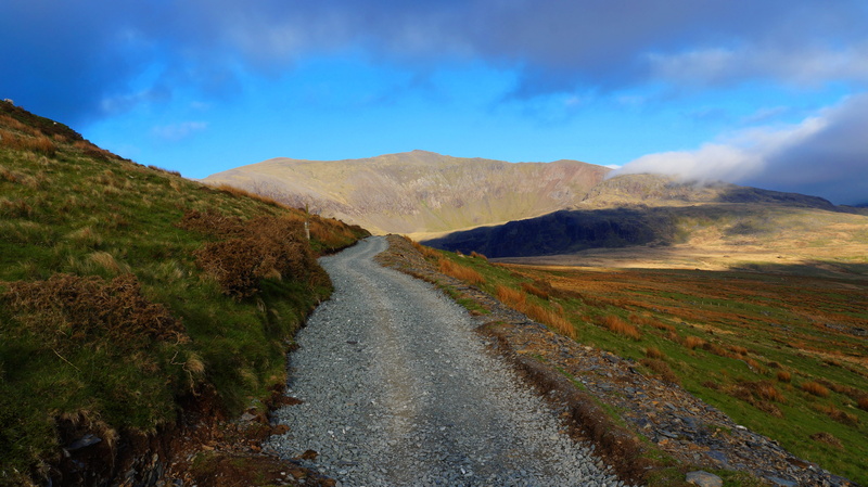 snowdon, clouds, mountain range, water, remote, non-urban scene, landscape, cloud - sky, tranquil scene, wales, mountains, road, scenics - nature, beauty in nature