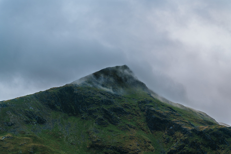 landscape, green, tranquil scene, fog, season, tranquility, rock, autumn, outdoors, mountains, environment, land, winter, blue, mist, remote, rocks, traveling