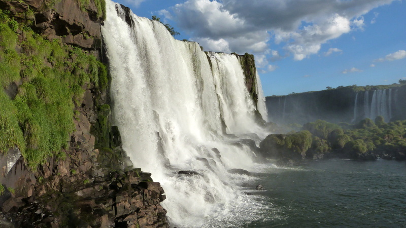 landscape, iceland, iguazu, falling, scenics - nature, sky, famous Place, land, Side View, long exposure, beauty In Nature, travel, brasil, rock - object