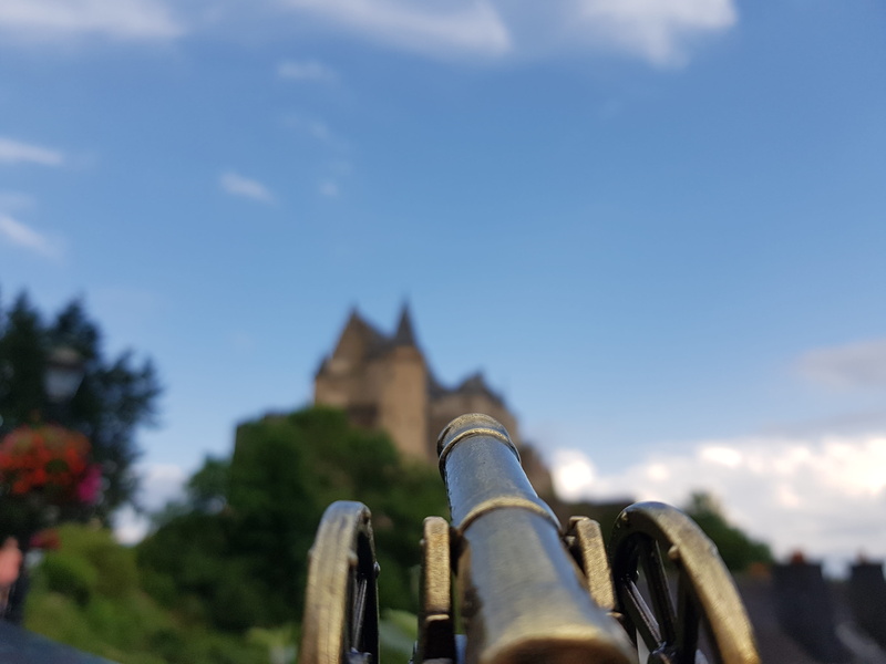 4K, city, day, the past, low angle view, vianden, building exterior, nature, plant, built structure, focus on foreground, history, travel, building, cloud - sky
