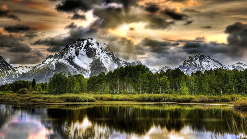 mountains, art, teton, park, abstract, hdr, national, Wyoming, hd, photography, grand, 1080P, Landscapes, grand teton national park, HDR photography, nature
