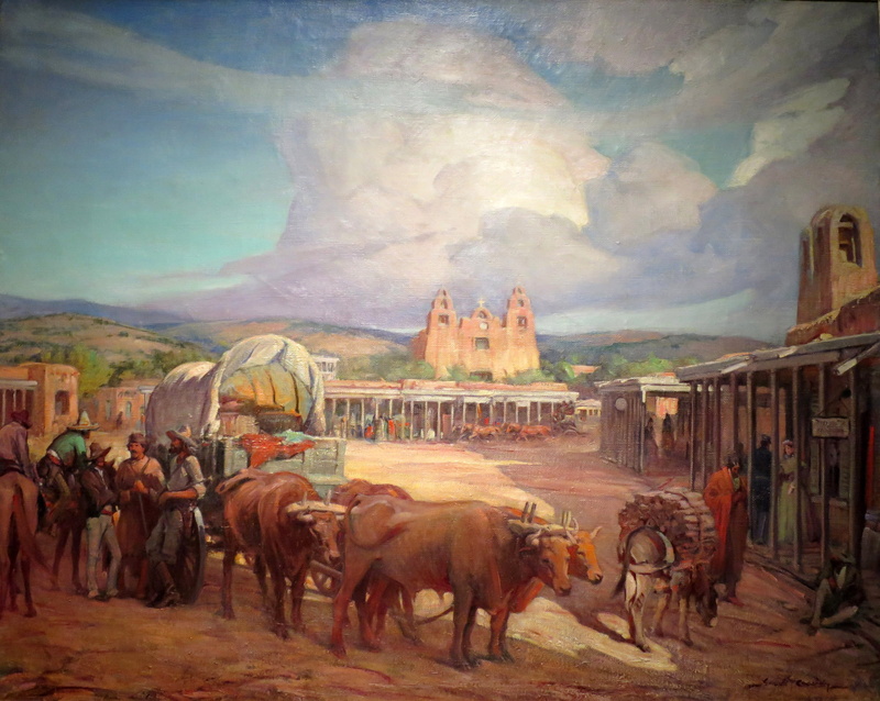 group of animals, animal themes, 1850, fe, plaza, history, 2K, santa, architecture, sky, animal, sculpture, Santa Fe Plaza, cloud - sky, animal wildlife