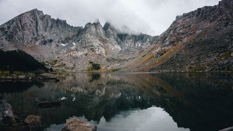 travel, cold temperature, scenic, dramatic landscape, reflection lake, water, fog, pine woodland, travel destinations, tranquil Scene, scenics, no People