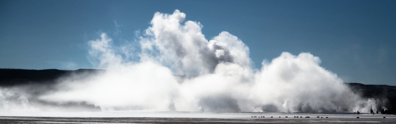 yellowstone national park, environment, nps, outdoors, national park, white color, power in nature, cloud - sky, sky, buffalo, no people, travel, united states