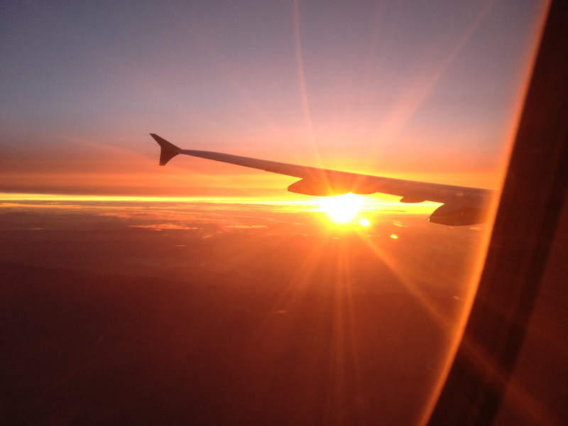 2K, jet, Airplane, hour, travel, no people, beauty in nature, orange color, fly, air vehicle, nature, boeing, aviation, sunlight, trip, clouds, sky, transportation