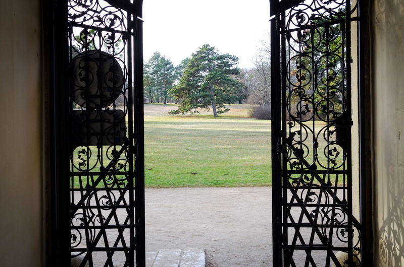 tree, built structure, plant, design, doorway, outdoors, day, green, open, no people, iron - metal, classic, home, window, decoration, architecture, outdoo
