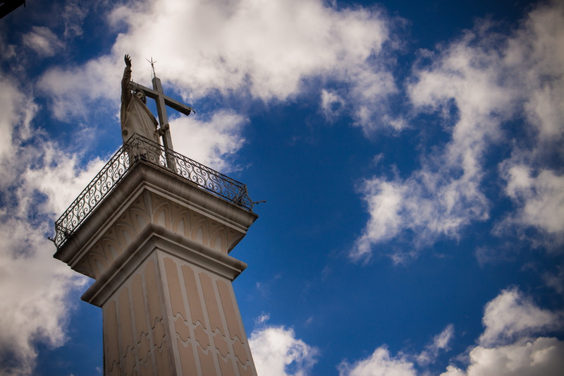 tranquility, building, low angle view, travel, 5K, Day, built structure, Sky, tourism, landscape, the past, outdoors, Cloud, christ, cloud - sky, sky