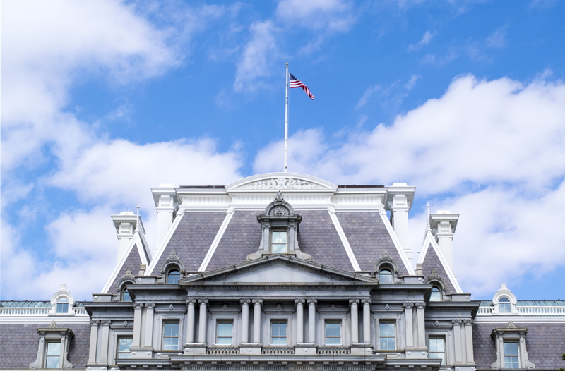 nature, the past, usa, low angle view, built structure, vp, cloud - sky, high section, building exterior, history, patriotism, flag, building, window, outdoors