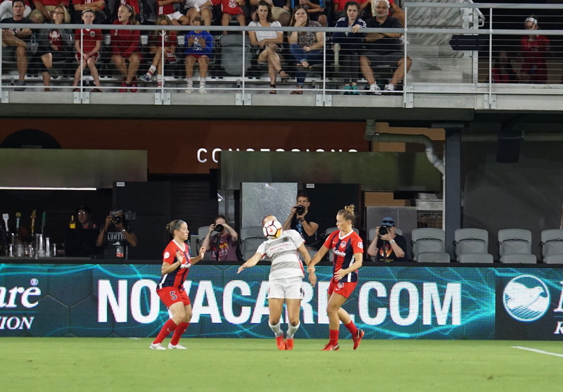 crowd, text, built structure, audi field, lifestyles, day, women, washington, communication, united states, large group of people, men, real people, portland thorns