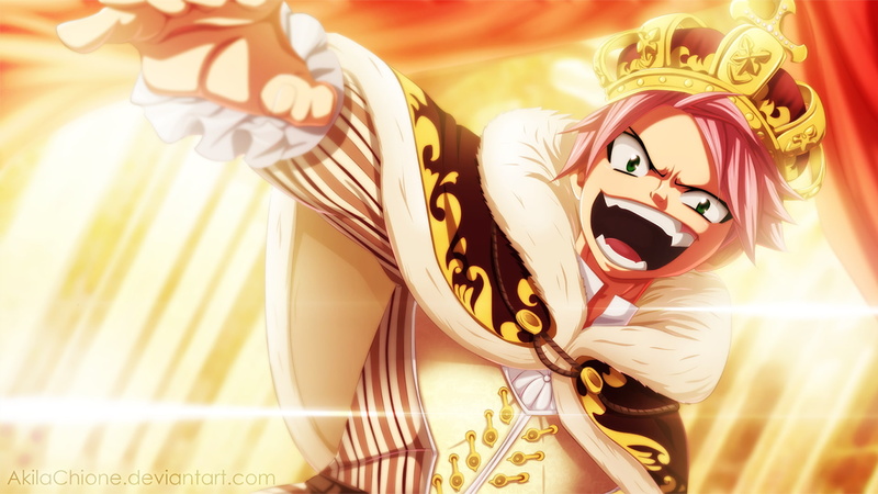 yelling, natsu dragneel, Anime, crown, fairy tail, 1080P, cape