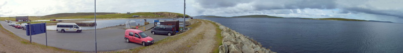 adult, scenics - nature, beach, scotland, 4K, outdoors, mode of transportation, cloud - sky, car, water, built structure, day, travel, panoramic, transportation