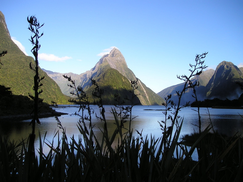 sky, landscape, no people, lake, scenics - nature, South Island, 1080P, mountains, tranquil scene, mountain, New Zealand, tranquility, Fiordland, reflection