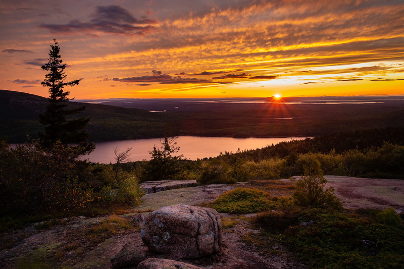 1080P, Acadia, Sunset, Landscape, Cadillac Mountain