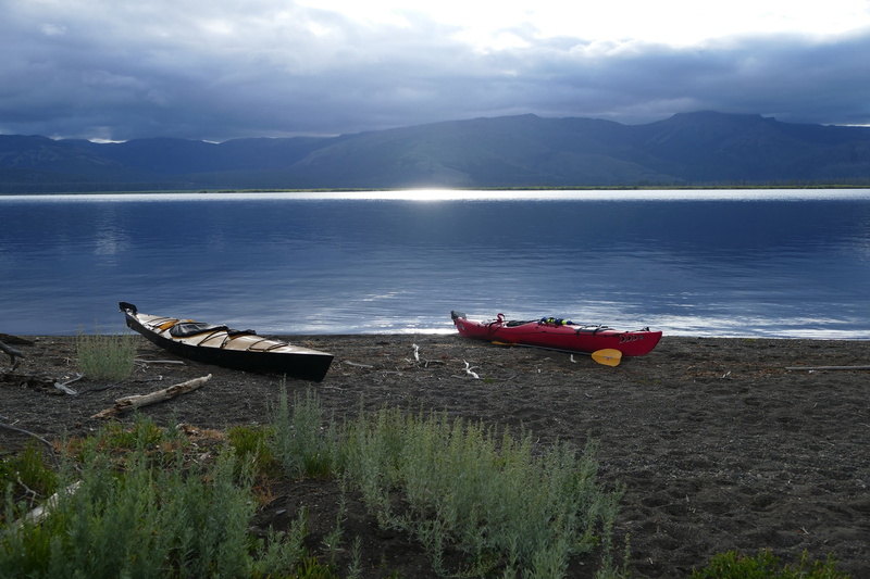 beauty in nature, boat, sunset, no people, mode of transportation, day, tranquil, non-urban scene, nautical Vessel, tranquility, kayaks, beached, sky, national park