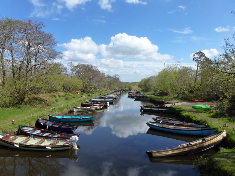 water, moored, sky, tranquility, beauty in nature, nautical vessel, day, transportation, reflection, tranquil scene, on the bridge, growth, plant, upsidedown