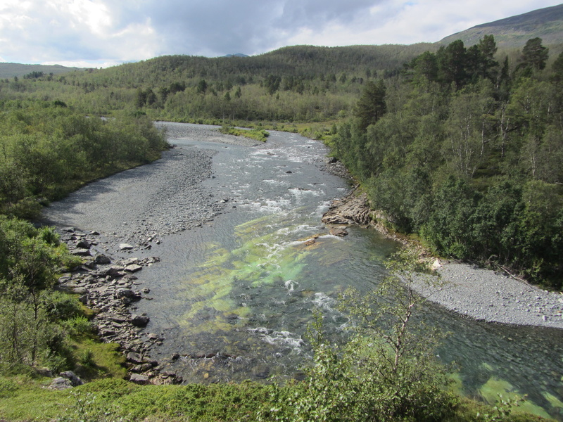environment, flowing, green color, water, hiking, outdoors, kungsleden, abisko, trekking, Lapland, holiday, beauty in nature, no people, sky, day, Sweden