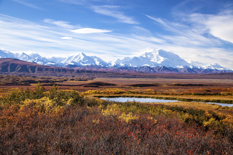 cold temperature, water, cloud - sky, scenics - nature, sky, mountain, mountain range, outdoors, Denali national Park, mountain peak, mount McKinley, landscape