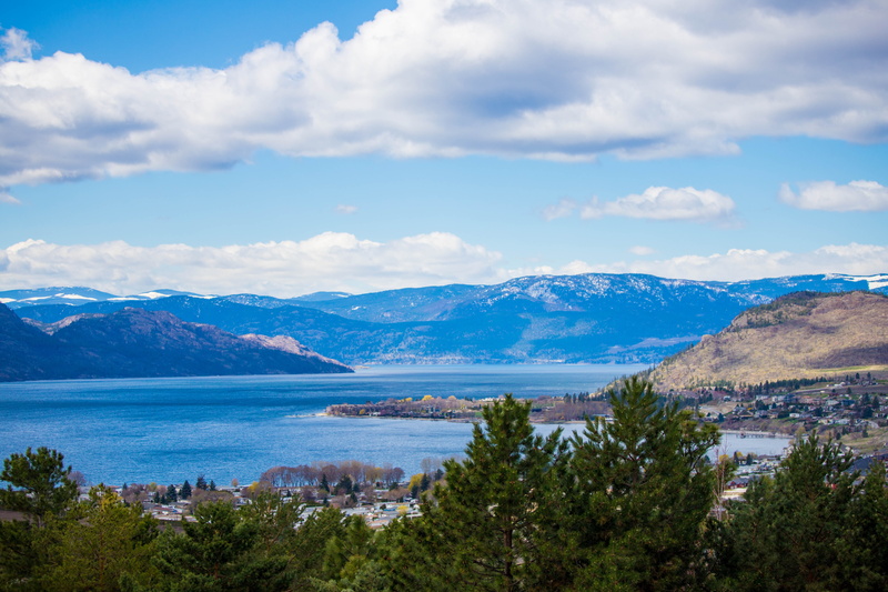 mountain, day, beauty in nature, plant, nature, no people, water, lake, tree, landscape, cloud - sky, tranquil scene, mountain range, okanagan, cloud, 5K