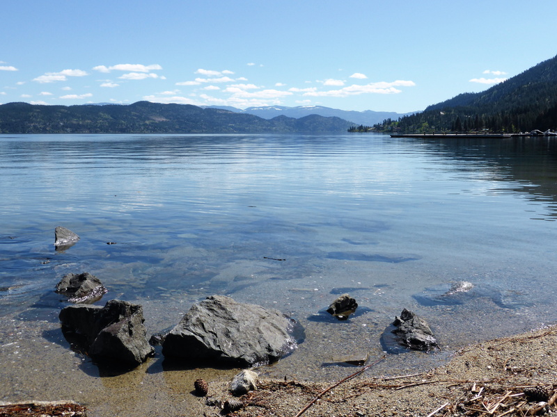 rock - object, no people, idyllic, canada, mountain range, outdoors, okanagan, tranquil scene, water, scenics - nature, nature, mountain, tranquility, fresh water
