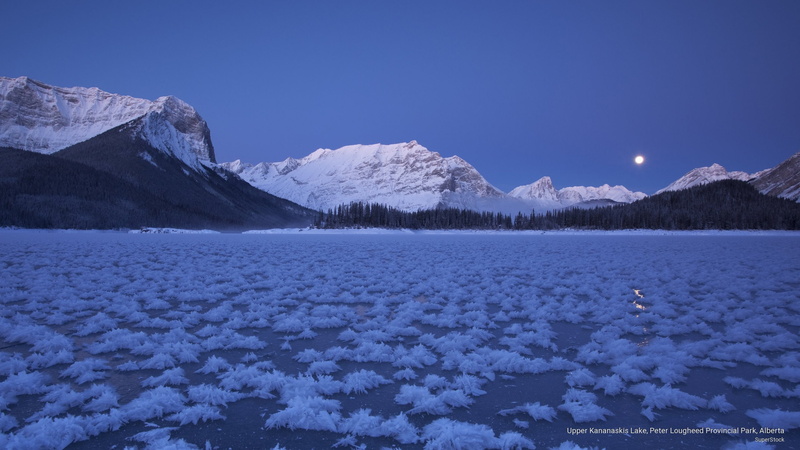 alberta, Winter, provincial, lake, upper, peter, 2K, park, kananaskis, lougheed